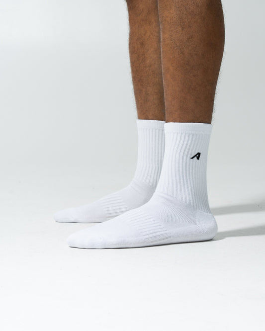 Elite "A" Sock 3pk - White