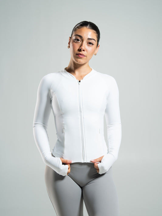 Aura Sculpt Jacket Long - White