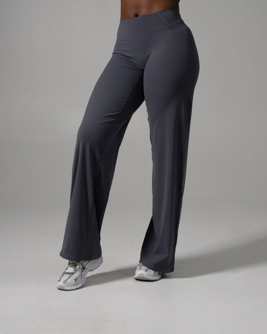 Aura Wide Leg Pant Long - Thunderstorm