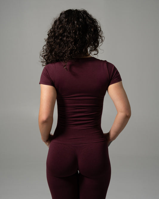 Glass Tee - Merlot