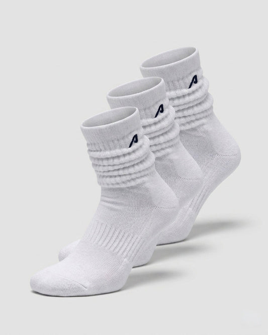 Scrunch Sock 3pk - White
