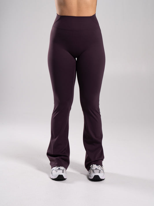 Aura Ultra-High Rise Flared Pant - Black Garnet