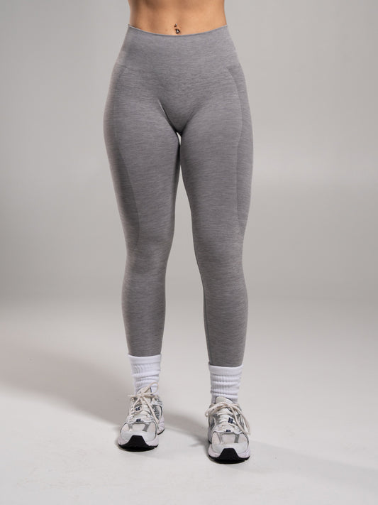 Pump Mid Rise Legging - Heather Grey